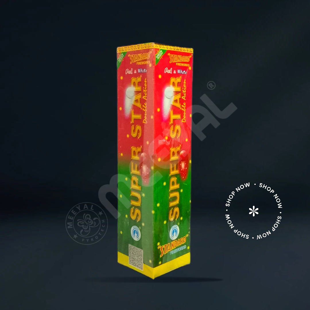 myl-standard (34) Super Star Red&White-1Pc/Box-1.25" Fancy - Image 1